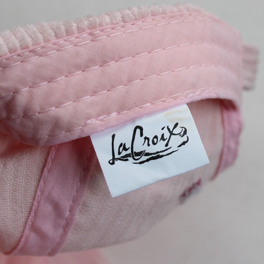 LaCroix Pink Corduroy Cherry Blossom Adjustable Baseball Dad Hat One Size - Picture 4 of 4